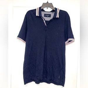 Ted Baker navy blue polo men’s shirt size 6 pre-owned 2XL